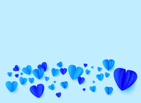 Blue hearts backdropのイラスト素材