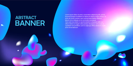 Dark space liquid elements banner
