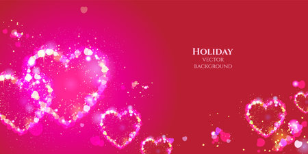 Pink hearts backgroundのイラスト素材