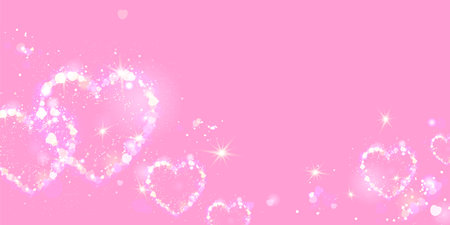 Light pink bannerのイラスト素材