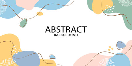 Hand drawn various shapes and doodle objects. Abstract background. Vector illustrationのイラスト素材