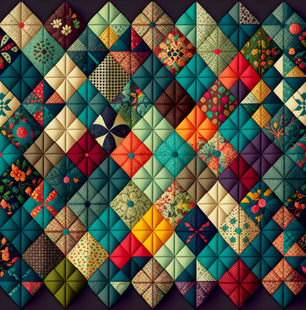 Patchwork Textile, Sarilmak, multicolor backgroundの写真素材