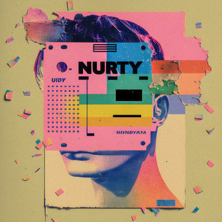 Retro collage in the Asian style illustration, granular textureの写真素材