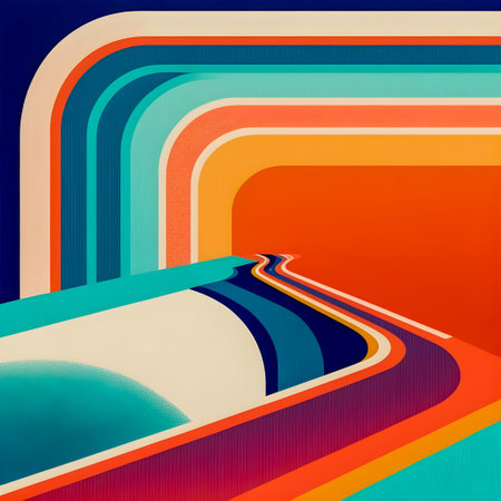 Retro futurism art, trendy illustrationの写真素材