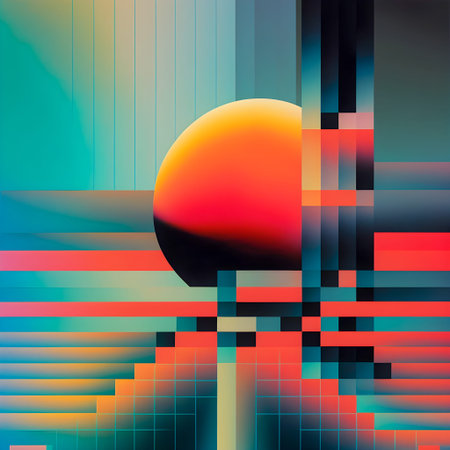 Retro futurism art, trendy illustration