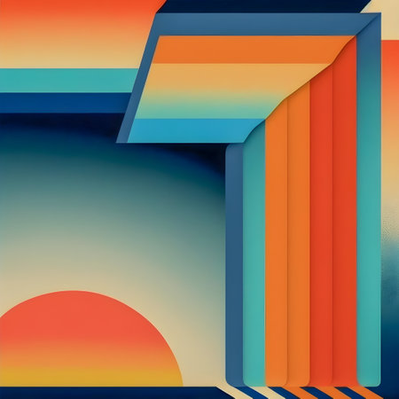 Retro futurism art, trendy illustrationの写真素材