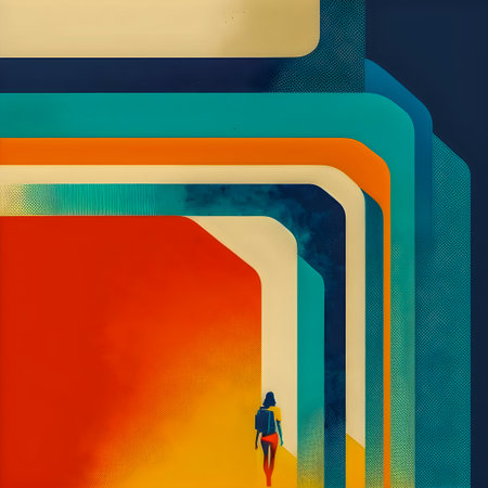 Retro futurism art, trendy illustrationの写真素材