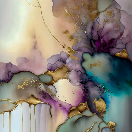 Alcohol ink art, luxury pattern illustrationの写真素材
