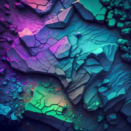 Multicolored trendy background illustration, purple green pink and turquoise colorsの写真素材