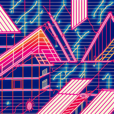 Tokyo neon lights background illustration