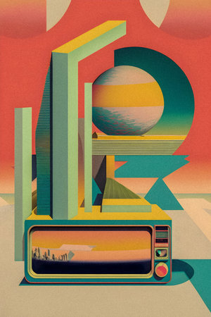 Life in metaverse, virtual reality addiction, collage art, surrealism artの写真素材