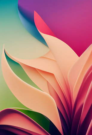 Gradient colors background, multicolor illustration, AI Generatedの素材