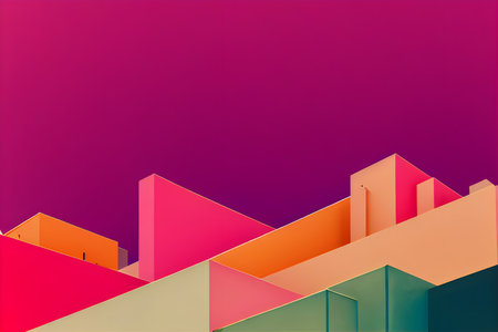 Gradient colors background, multicolor illustration, AI Generatedの素材