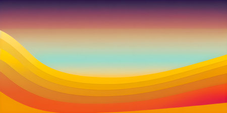 Gradient colors background, multicolor illustration, AI Generatedの素材