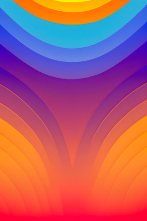Gradient colors background, multicolor illustration, AI Generatedの素材
