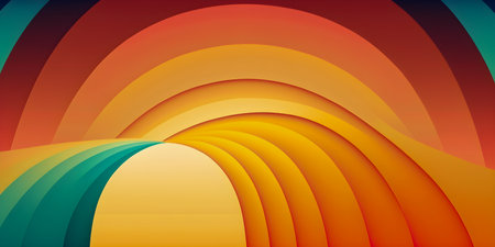 Gradient colors background, multicolor illustration, AI Generatedの素材