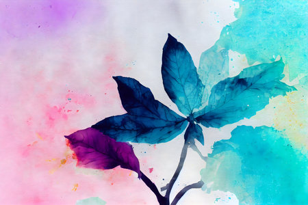 Grunge watercolor background, brush painting style, AI Generatedの素材