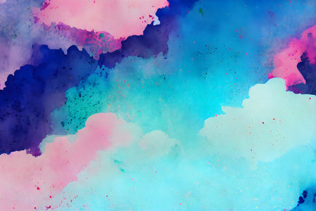 Grunge watercolor background, brush painting style, AI Generatedの素材