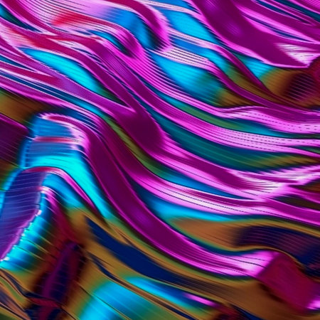 Chrome foil flat plastic background, AI Generatedの素材