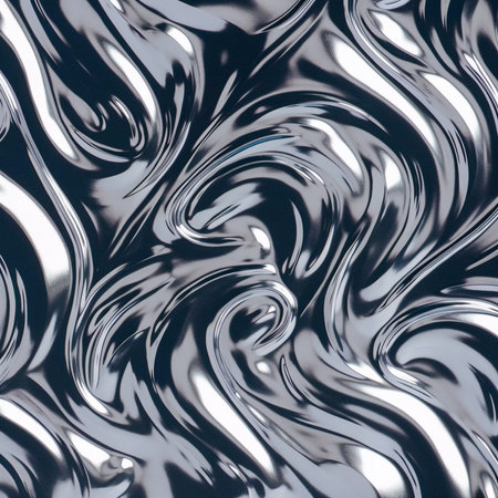Chrome foil flat plastic background, AI Generatedの素材
