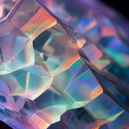 Abstract composed of translucent and iridescent opal background, AI Generatedの素材