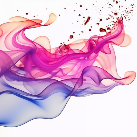 Flowing Colors: Beautiful Abstract Background with Fluid, Gradient, and Line Design, AI Generatedの素材