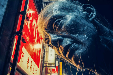 Nightmare Fuel: Bone-Chilling Horror Poster Art, AI Generatedの素材