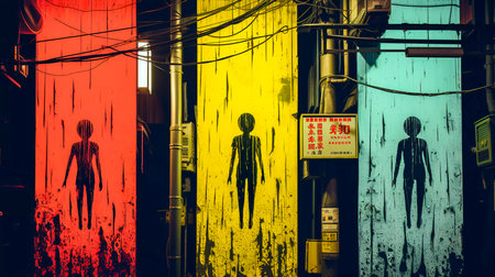 Nightmare Fuel: Bone-Chilling Horror Poster Art, AI Generatedの素材