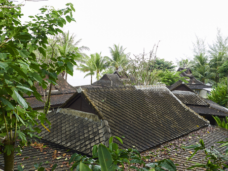 Close up hotel roof at Moo Koh Surin Thailand.の写真素材