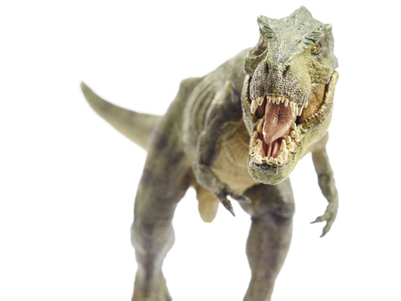 Isolated dinosaur and monster model in white の写真素材
