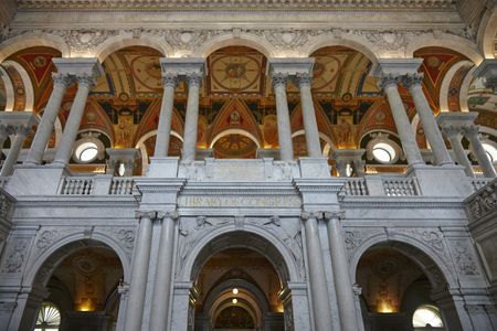 Interior of the Library of Congress in DC - USAのeditorial素材