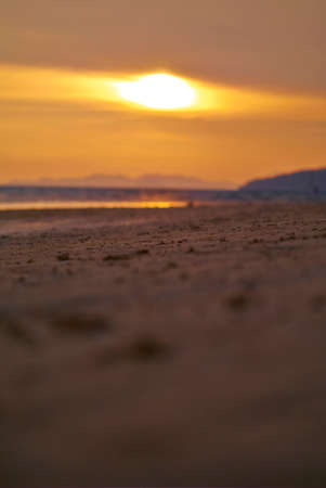 Sun rise over the tropical seaの写真素材