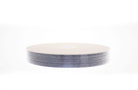 a group of blue-ray disk on white background