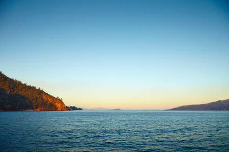 sunset over the seaの写真素材