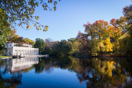 Prospect Park in New York City during Autumnのeditorial素材