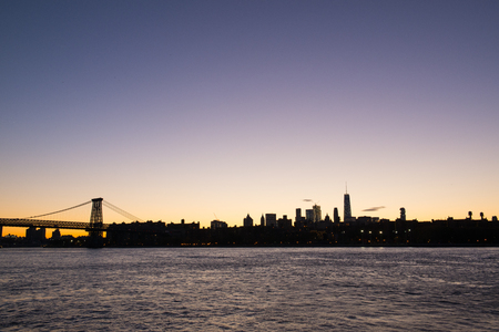 New York City - Manhattan after sunset - beautiful cityscapeの写真素材