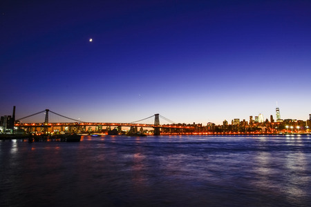 New York City - Manhattan after sunset - beautiful cityscapeの写真素材