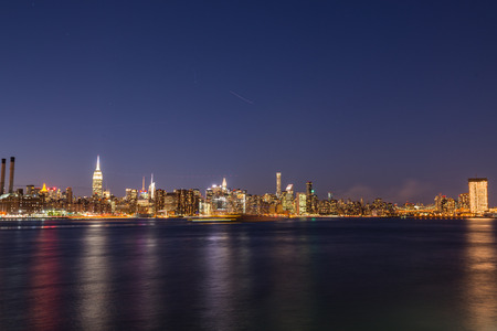 New York City - Manhattan after sunset - beautiful cityscapeの写真素材