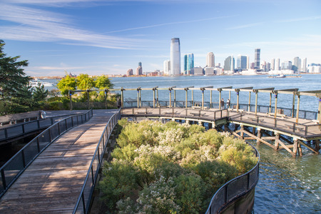 Lower Manhattan, View from Battery Park, New York, United States of Americaの写真素材