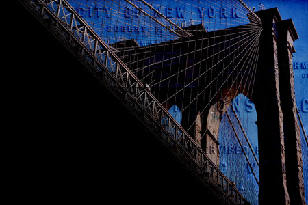 abstract background idea as the Brooklyn bridge, New York City. USA.の写真素材