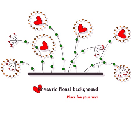 hearts backgroundのイラスト素材