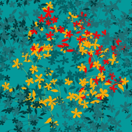 abstract seamless flowersのイラスト素材