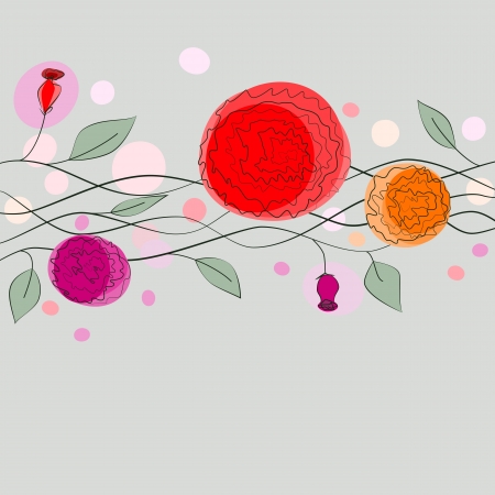 floral background with rosesのイラスト素材