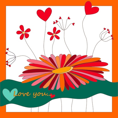 romantic floral backgroundのイラスト素材