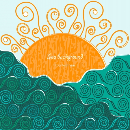 sea backgroundのイラスト素材