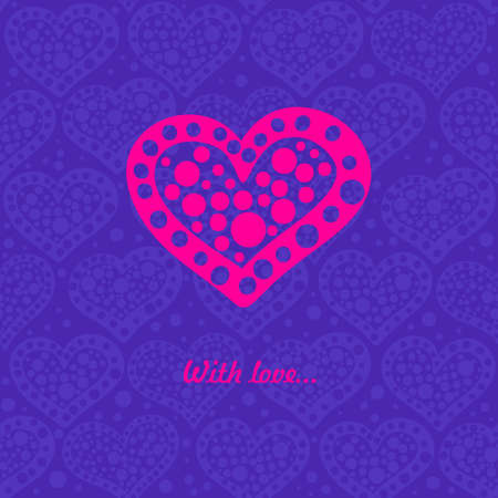 cute card with heartのイラスト素材
