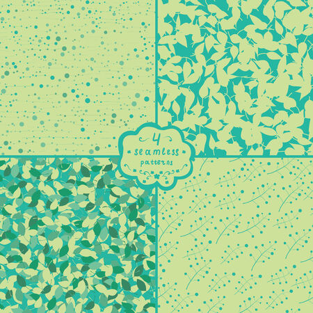 set of four seamless patternsのイラスト素材