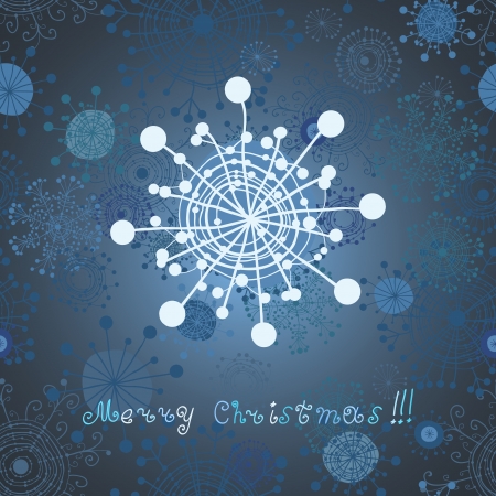 cute christmas card with snowflakesのイラスト素材