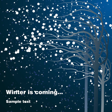 winter trees backgroundのイラスト素材