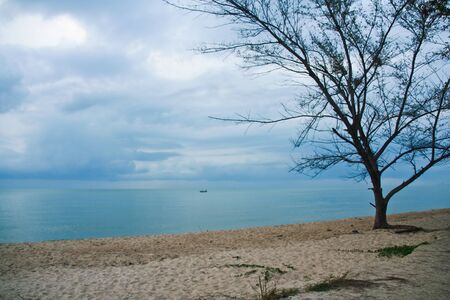 Cha am beach in Petch buri  thailandの写真素材